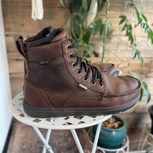 ✨ Lems Boulder Boot Waterproof Weathered Umber Leather Boots Unisex W 9.5 | M 8